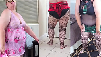 Preview 3 of Public Sex Bog Boobs - Playing dress up &amp_ having fun