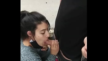 Preview 2 of Indian Porn Hd Bhabhi And Dever - (AMATEUR PUBLIC) HOT BRUNETTE SUCKING DICK OUTDOOR