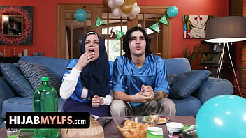 Preview 2 of Mfc Paxton - Middle Eastern Milf Mona Azar Bounces Her Plump Booty On StepSon&#039_s Rod - Mylf