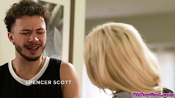 Preview 1 of Thru Xxx - Mamma Mia! Stepmom Spencer Scott dressed up in her old cheerleader outfit,  wants to cheer her stepson Apollo Banks up by performing a cute cheering routine!