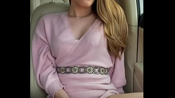Preview 3 of Pusy In Blood - Trans Girl jerks her cock in the car- Public Solo Play