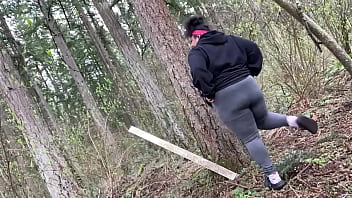 Preview 1 of Fuking Movies In Urdu Vioce - Sexy preggo bbw takes huge creampie in nature