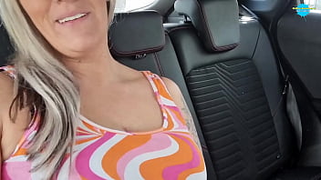 Preview 1 of Homemade Teen Couple - Fucking myself while on a drive