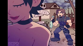 Preview 1 of Gola Bor - Resident Evil 4 - Leon se folla a la zorra de Ada para darle su leche