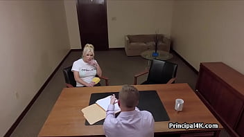 Preview 1 of Hairy Arabain - Fucking big tit bikini milf on the principals desk