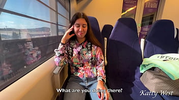 Preview 1 of Czech Boyfriend - Blowjob on the train for a stranger in Public