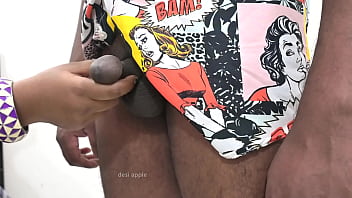 Preview 4 of Lenna Ander - Lucky boy got handjob secretly at hostel from maid