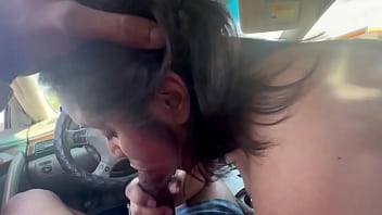 Preview 4 of Paula Lutz - VERONICA DEEPTHROATS BBC AT GAS STATION