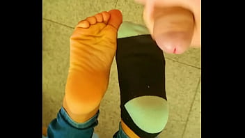 Preview 4 of Monkey Fuck Women - I Fuck a Beautiful Latina Girl&#039_s Feet and cum in her Socks