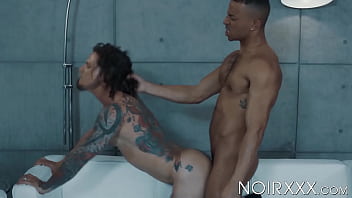 Preview 3 of Mastram Ki Chudai - Black stud Zario Travezz anal fucks tattooeod Archer Croft