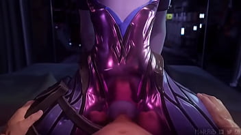 Preview 3 of Fours Slim Girl - Widowmaker Riding Cock