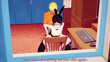 Preview 3 of Kamasutra 5 - Naruto Shippuden Sarada pleasures the 7th Hokage in Baruto&#039_s room while he is on a mission.