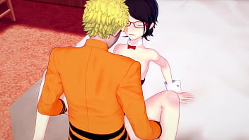 Preview 4 of Kamasutra 5 - Naruto Shippuden Sarada pleasures the 7th Hokage in Baruto&#039_s room while he is on a mission.