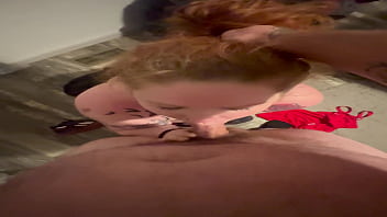 Preview 2 of Rough Sex Hard Rape - Ginger Milf gagged while on her knees