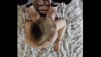 Preview 3 of Xeex Video - Milf Seduced Her By Fucking His Ass With A Pussy And Cumming Into Him