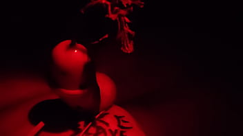 Preview 3 of Pregnant Girls Porn - Slave #5 Timelapse of nettle cock tied slave for 15 min