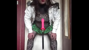 Preview 1 of Big Bob Bra - bisexual crossdresser wants to be filmed while getting his anal pussy fucked by a real cock instead of this dildo machine fucking him part 38