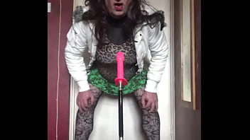 Preview 2 of Catrun Sex - bisexual crossdresser wants to be filmed while getting his anal pussy fucked by a real cock instead of this dildo machine fucking him part 36