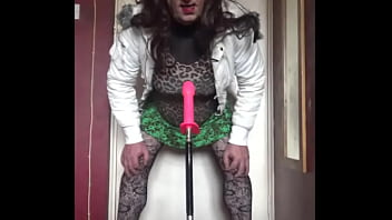 Preview 3 of Catrun Sex - bisexual crossdresser wants to be filmed while getting his anal pussy fucked by a real cock instead of this dildo machine fucking him part 36