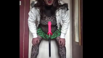 Preview 1 of Catrun Sex - bisexual crossdresser wants to be filmed while getting his anal pussy fucked by a real cock instead of this dildo machine fucking him part 36