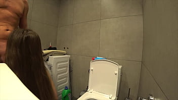 Preview 2 of Pakistan Video Xx - Cheating. Guy Fucks My Wife In The Bathroom When I&#039_m At Work.Real Home Video
