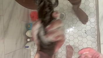 Preview 2 of Leasbin Mom Daughter - Be a good girl and clean daddy dick !! Your such a sexy little bitch ! 18yo stepdaughter masturbates black stepdad huge cock