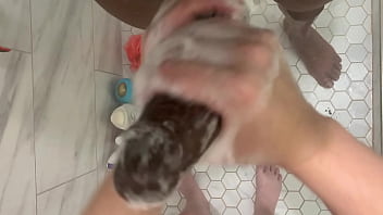Preview 3 of Leasbin Mom Daughter - Be a good girl and clean daddy dick !! Your such a sexy little bitch ! 18yo stepdaughter masturbates black stepdad huge cock