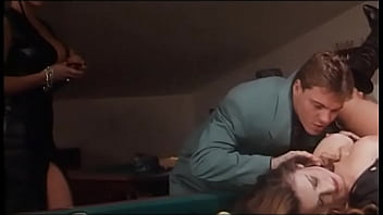 Preview 1 of Man To Man Com - Busty girls takes it on a pool table - (The unforgettable Vintage porn in Full HD Restyling)