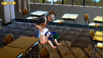 Preview 1 of Ol Film - Hentai 3D - The old principal and the cheerleader captain