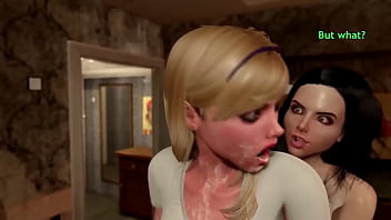Preview 2 of Indain Bhabhi Fucks - The girl unexpectedly got into a threesome.. futa Milf and sissy femboy fucks bitch and cum in pussy and mouth