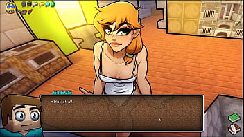 Preview 3 of Funny Retro - HornyCraft [ Parody Hentai game PornPlay ] Ep.28 Alex in cooking apron gave me a hard boner