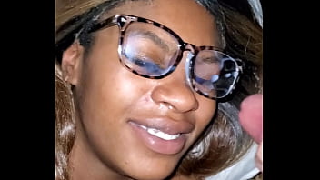 Preview 4 of Russian Lilu - Cute brownskin ebony teen gets cum across her face