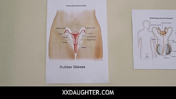 Preview 2 of Bagala Dese Xxxx - Stepdaddy Teaches Teen Biology- Leia Rae