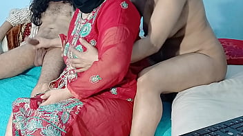 Preview 1 of College Romatic Sex Video - Step brother fucks his step sister in front of step mother in law during live webcam porn video in clear hindi audio