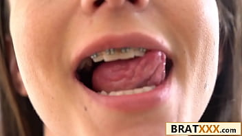 Preview 2 of Indian Girls Nxx - Cute Nerdy Brace-faced Teen Fucked By Her Best Friend&#039_s Stepbrother (Kharlie Stone)