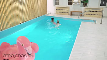 Preview 1 of Yong Dax - Dane Jones Hardcore romantic sex in public pool sexy blonde Irina Cage multiple orgasm and creampie