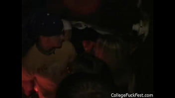Preview 2 of Dog And Garl Sxi Vedo - Attention whore straddling and fucking during a College fuck Fest Party