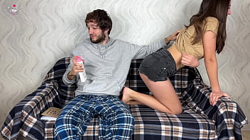 Preview 1 of Gape Bus - Step Sister Asked Step Brother Massage And He Started Touching My Pussy But I Liked It! Orgasm