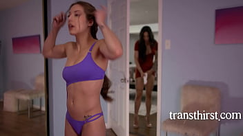 Preview 2 of Sister 24 - HOT Trans GF Fucks My Cis Stepsis Under My Nose