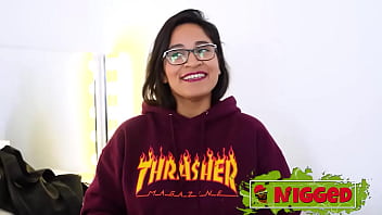 Preview 1 of Fat Old Drunk - Latina with natural tits wants lots of blacks to fuck her at once. Lana Villafuerte likes it hard!