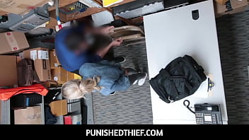 Preview 1 of Homemae Gf - PunishedThief  -    Shoplifter Taken to Back Room and Fucked By Officer - Emma Hix