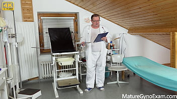 Preview 1 of Mom And Me At The Boawl - Very horny mature Scarlett Star examined and made to cum in gyno chair