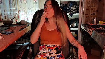 Preview 3 of Boundgang Bang - stepsister smoking cigarettes