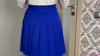 Preview 1 of Shhool Tacher - The student came to school in a revealing outfit. The teacher scolded her for bad behavior.