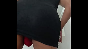 Preview 1 of Ffm Burton - Me twerking in a dress and red lingerie