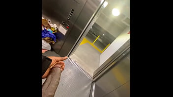 Preview 1 of Xxx Sixy Viodo - Bbc in Public Elevator opening the door  (Almost Caught)