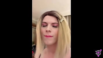 Preview 3 of Bokep Badan Besar - Trans Lesbian Facial,  Sounding And Bound Vibration Play (Jessica Bloom And JenbyDoll)