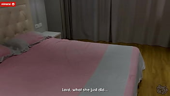 Preview 2 of Jyna Haz - Hot stepmom decided to help her stepson finish. - Your cock has grown !!!