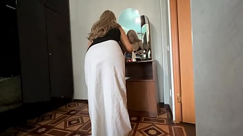 Preview 1 of Natasha Molkova Xxx - The housewife saw in the mirror him they were looking at her ass,  and allowed him to have anal sex with her