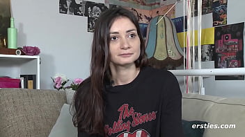 Preview 4 of Pakistani Actor Xxx Video - Ersties - Sexy Brunette Babe Plays With Herself Before Using the Magic Wand